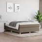 Boxspringbett mit Matratze Taupe 140x200 cm Stoff