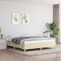 Boxspringbett Creme 180x200 cm Stoff