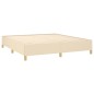 Boxspringbett Creme 180x200 cm Stoff