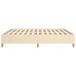 Boxspringbett Creme 180x200 cm Stoff