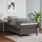 Boxspringbett Grau 80x200 cm Kunstleder