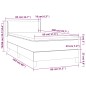 Boxspringbett mit Matratze Dunkelgrau 80x200 cm Stoff