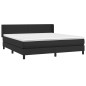 Boxspringbett mit Matratze Schwarz 160x200 cm Kunstleder