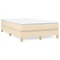 Boxspringbett mit Matratze Creme 120x200 cm Stoff