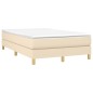 Boxspringbett mit Matratze Creme 120x200 cm Stoff