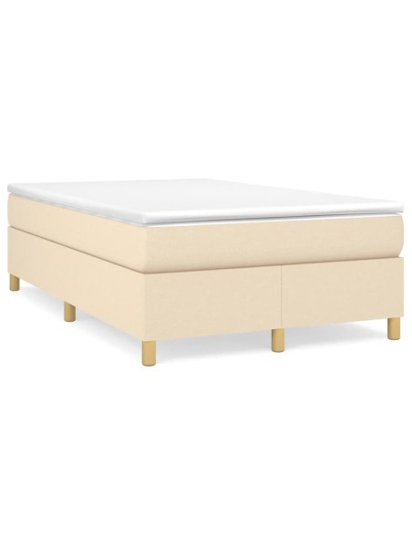 Boxspringbett mit Matratze Creme 120x200 cm Stoff