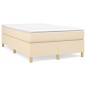 Boxspringbett mit Matratze Creme 120x200 cm Stoff