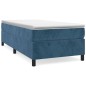 Boxspringbett mit Matratze Dunkelblau 90x190 cm Samt