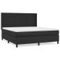 Boxspringbett mit Matratze Schwarz 180x200 cm Kunstleder