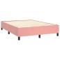 Boxspringbett Rosa 140x200 cm Samt