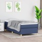 Boxspringbett mit Matratze Blau 90x200 cm Stoff