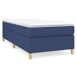 Boxspringbett mit Matratze Blau 90x200 cm Stoff