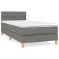 Boxspringbett mit Matratze Dunkelgrau 90x190 cm Stoff