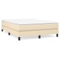 Boxspringbett mit Matratze Creme 140x200 cm Stoff