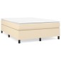 Boxspringbett mit Matratze Creme 140x200 cm Stoff