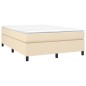 Boxspringbett mit Matratze Creme 140x200 cm Stoff