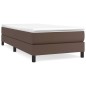 Boxspringbett Braun 80x200 cm Kunstleder