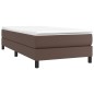 Boxspringbett Braun 80x200 cm Kunstleder