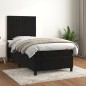 Boxspringbett mit Matratze Schwarz 100x200 cm Samt