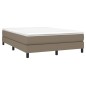 Boxspringbett mit Matratze Taupe 160x200 cm Stoff