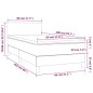 Boxspringbett mit Matratze & LED Schwarz 80x200 cm Stoff