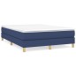 Boxspringbett Blau 140x190 cm Stoff