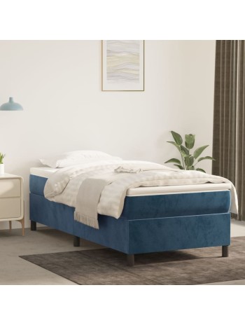 Boxspringbett Dunkelblau 100x200 cm Samt