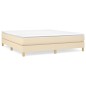 Boxspringbett Creme 160x200 cm Stoff