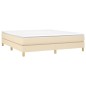 Boxspringbett Creme 160x200 cm Stoff