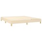 Boxspringbett Creme 160x200 cm Stoff