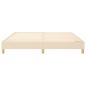 Boxspringbett Creme 160x200 cm Stoff