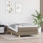 Boxspringbett mit Matratze Taupe 90x200 cm Stoff