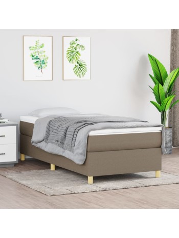 Boxspringbett mit Matratze Taupe 90x200 cm Stoff