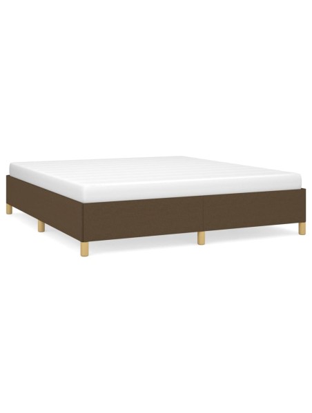 Boxspringbett Dunkelbraun 180x200 cm Stoff