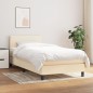 Boxspringbett mit Matratze Creme 100x200 cm Stoff