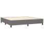 Boxspringbett mit Matratze Dunkelgrau 200x200 cm Stoff