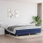 Boxspringbett Blau 200x200 cm Stoff