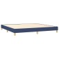 Boxspringbett Blau 200x200 cm Stoff