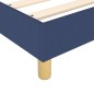 Boxspringbett Blau 200x200 cm Stoff