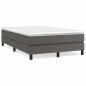 Boxspringbett Grau 120x200 cm Kunstleder