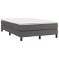 Boxspringbett Grau 120x200 cm Kunstleder