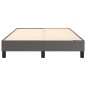 Boxspringbett Grau 120x200 cm Kunstleder