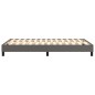 Boxspringbett Grau 120x200 cm Kunstleder