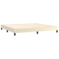 Boxspringbett Creme 200x200 cm Kunstleder