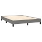 Boxspringbett mit Matratze Dunkelgrau 140x190 cm Stoff