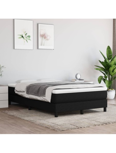 Boxspringbett Schwarz 120x200 cm Stoff