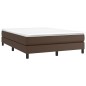 Boxspringbett Braun 140x200 cm Kunstleder