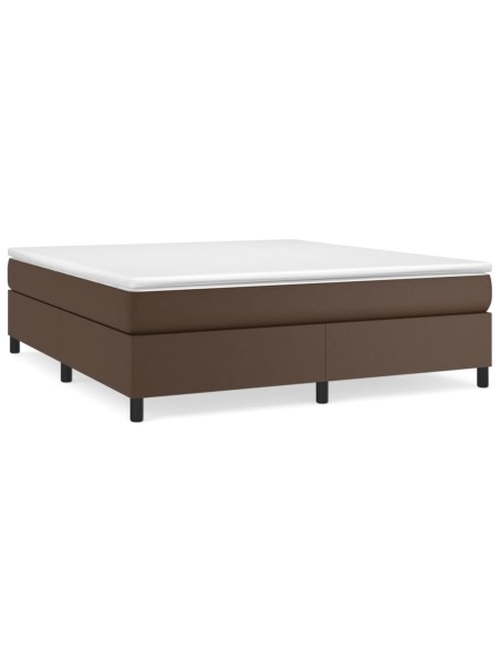 Boxspringbett Braun 180x200 cm Kunstleder