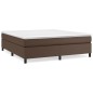 Boxspringbett Braun 180x200 cm Kunstleder