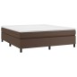 Boxspringbett Braun 180x200 cm Kunstleder